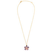Hilma af Klint inspired purple flower necklace